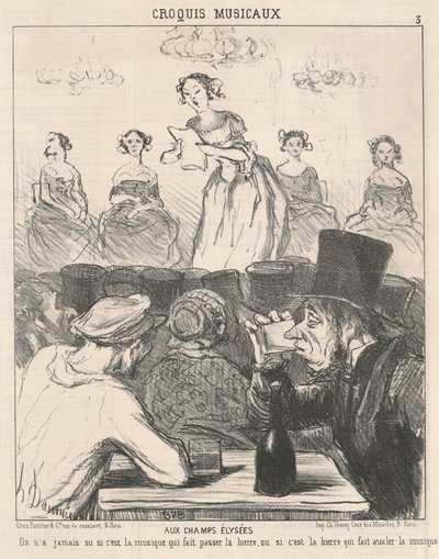 At the Champs-Elysées by Honoré Daumier