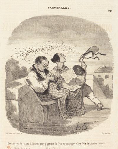 Advantages of Italian Terraces... by Honoré Daumier