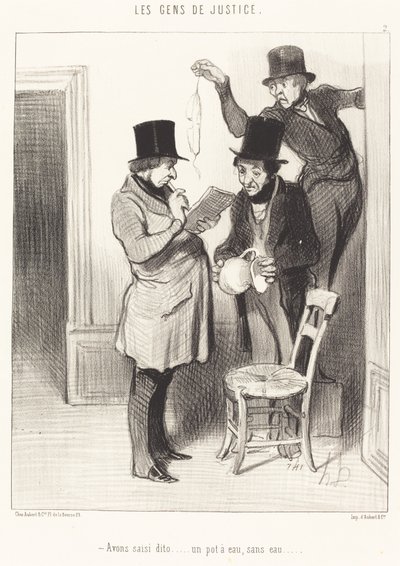We seized dito... a water pot, without water by Honoré Daumier