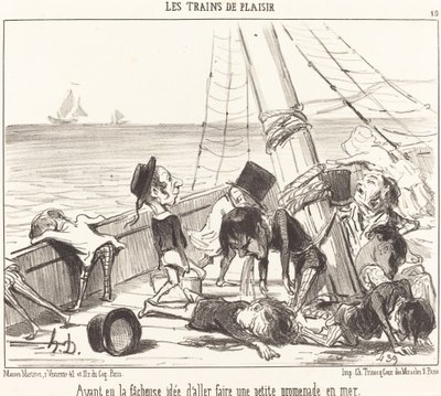 Having the Unfortunate Idea to Go... to Sea by Honoré Daumier