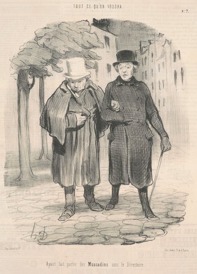 Having been part of the Muscadins under the Directory by Honoré Daumier