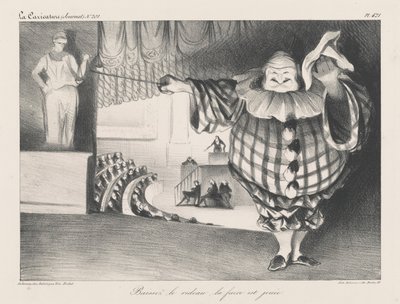 Lower the Curtain, the Farce Has Ended by Honoré Daumier