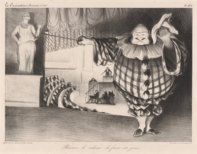 Lower the Curtain, the Farce is Over by Honoré Daumier