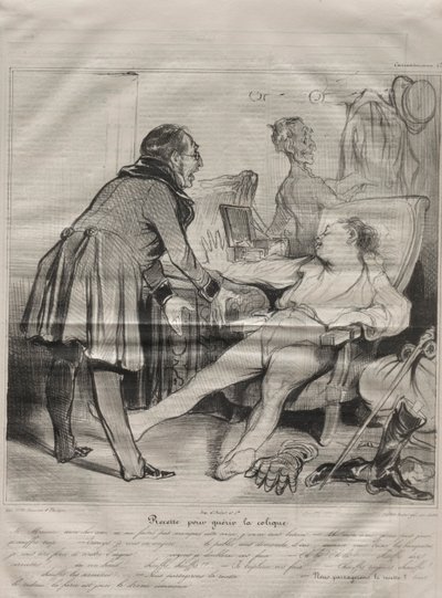 Caricaturana, Plate 72: Recipe to Cure Colic by Honoré Daumier