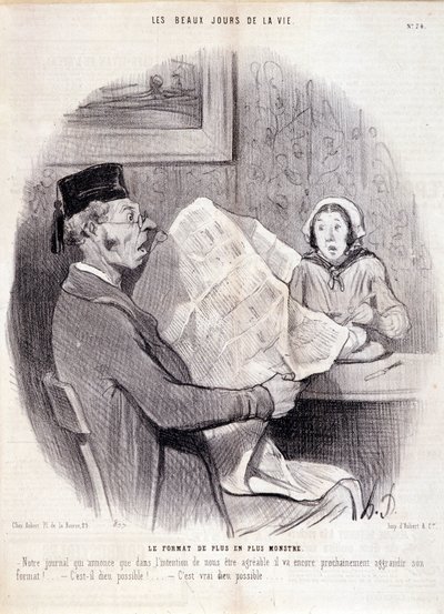 Cartoon about the Press. Series 