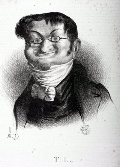 Cartoon by Adolphe Thiers, French Statesman. Drawing by Honore Daumier. Arbaud Museum. by Honoré Daumier