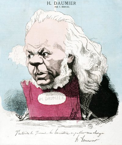 Cartoon by Honore Daumier, French engraver, painter and sculptor. Engraving by P. Bernais. Arbaud Museum. by Honoré Daumier