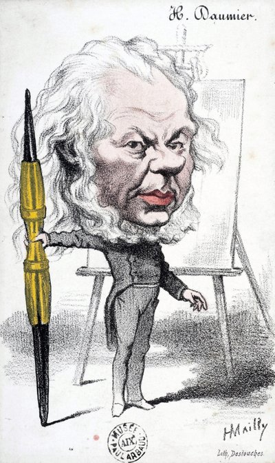 Cartoon by Honore Daumier, French Engraver, Painter and Sculptor. Engraving by Hyppolite Mailly. Arbaud Museum by Honoré Daumier