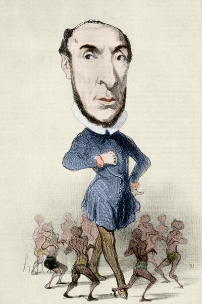Cartoon on Victor Schoelcher and the abolition of slavery by Honoré Daumier