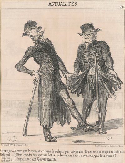Casmajou -- Ratapoil (Both in Chorus) by Honoré Daumier