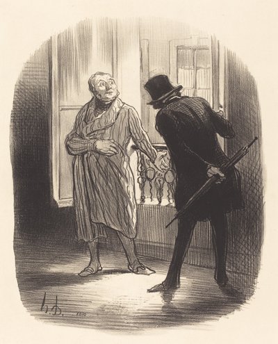 This Accommodation is a Bit Expensive for the Place Royale... by Honoré Daumier