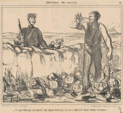 This Partridge Died on My Land... by Honoré Daumier