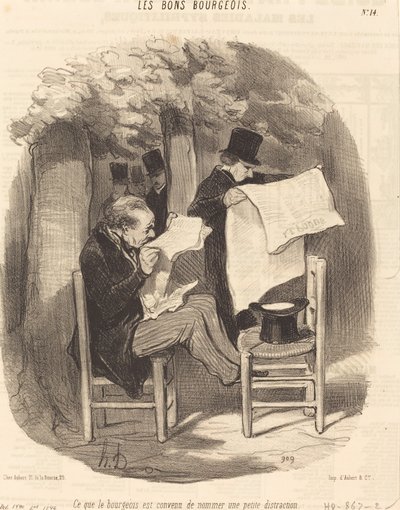 What the Bourgeois Agreed to Call a... Distraction by Honoré Daumier