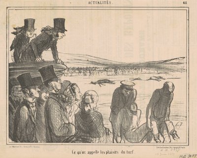 What They Call the Pleasures of the Turf by Honoré Daumier