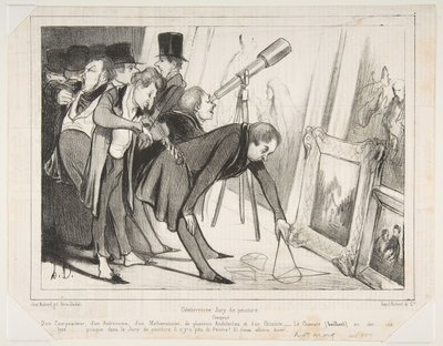 Celebrrrre Jury de Peinture..., published in Le Charivari, March 16, 1840 by Honoré Daumier