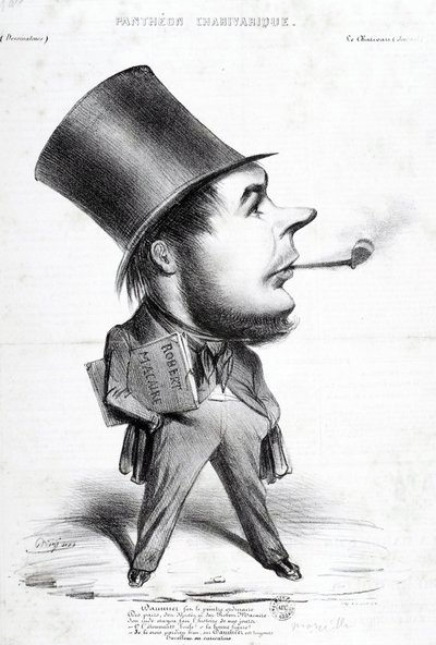 Charivaric Pantheon: Cartoon by Honore Daumier (1808-1879), French engraver, painter and sculptor. Engraving in Le Charivari. Arbaud Museum by Honoré Daumier