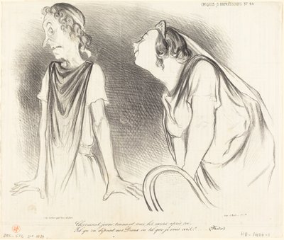 Charming... dragging all hearts after oneself... by Honoré Daumier