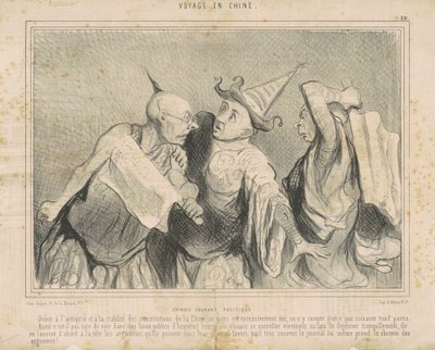 Chinese Discussing Politics by Honoré Daumier