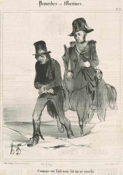 As You Make Your Bed, So You Must Lie in It by Honoré Daumier