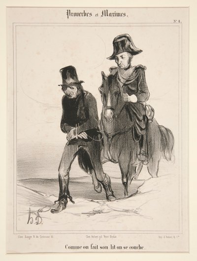 As You Make Your Bed, So You Must Lie in It, Plate 4 from Proverbs and Maxims by Honoré Daumier