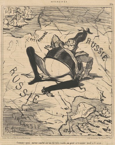 As for ... on a very large bed ... by Honoré Daumier