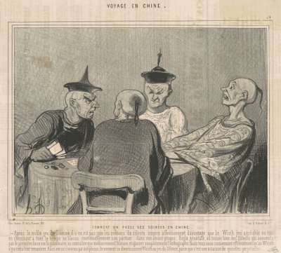 How to Spend Evenings in China by Honoré Daumier
