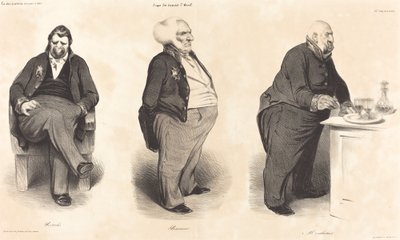 Comte Portalis - Duc de Bassano - Comte de Montlosier by Honoré Daumier