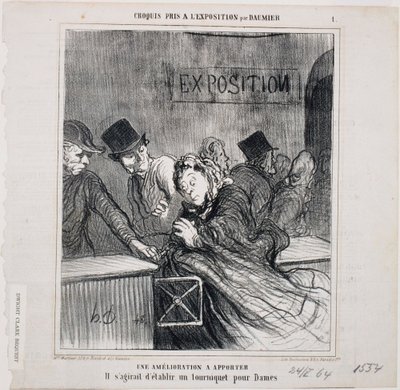 Sketch Taken at the Exhibition - An Improvement to be Made by Honoré Daumier