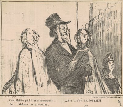 It Was Molière Who Was on This Monument by Honoré Daumier