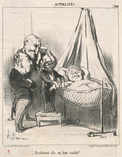 She Is Definitely Very Sick! by Honoré Daumier