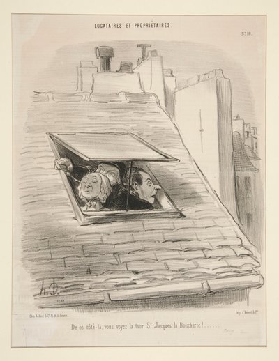 From this side, you see the St. Jacques la Boucherie tower! by Honoré Daumier