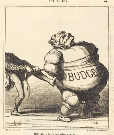 Difficult to Appear Slim by Honoré Daumier