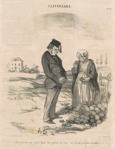 To Think That I Had Planted Potatoes... by Honoré Daumier