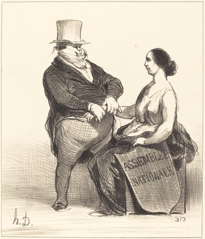 Doctor... I am not as sick... by Honoré Daumier