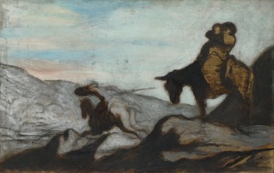 Don Quixote and Sancho Panza by Honoré Daumier