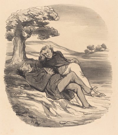 Sweet Leisure of a Retired Hardware Dealer by Honoré Daumier