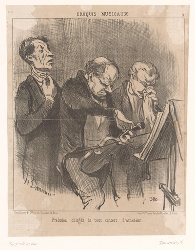 Three Amateur Musicians before a Concert by Honoré Daumier