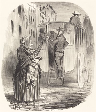 Sorry, Citizen... I Do Not Receive Dogs... by Honoré Daumier