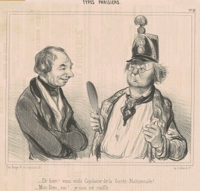 Eh bien! Vous voila capitaine de la garde nationale by Honoré Daumier