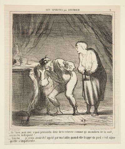 Well, My Friend, What Are You Thinking About to Get Up Like That by Honoré Daumier