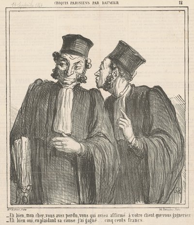 Well, My Dear, You Have Lost... by Honoré Daumier