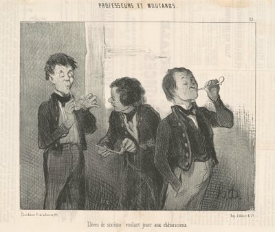 Élèves de sixième voulant jouer aux rhétoriciens by Honoré Daumier