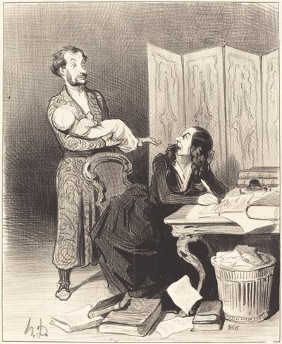 Take that further away... impossible to work... by Honoré Daumier