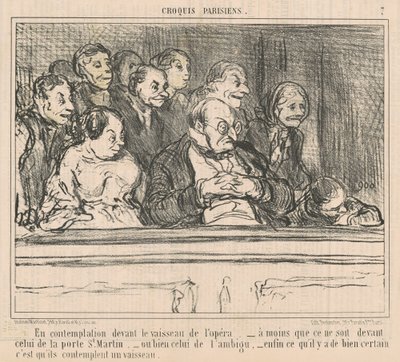 In Contemplation Before the Opera Ship by Honoré Daumier