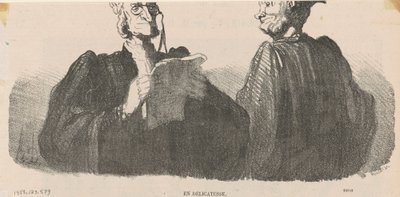 In Delicacy by Honoré Daumier