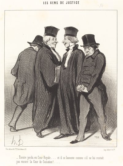 Still Lost in Royal Court... and He Laments... by Honoré Daumier