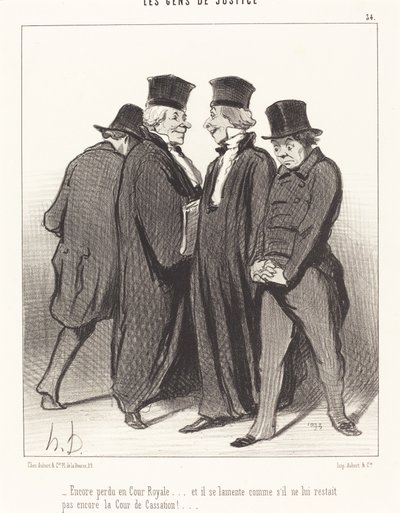 Still Lost in the Royal Court... and He Laments... by Honoré Daumier