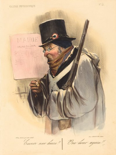 One More Hour!! by Honoré Daumier