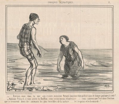 Enter the Sea Without Fear... by Honoré Daumier