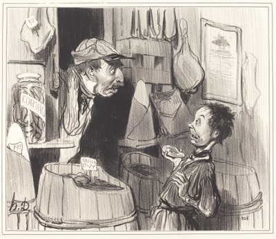 Citizen grocer, pure and spotless warrior... by Honoré Daumier